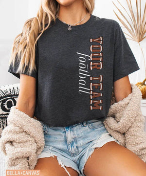 Custom Football T-Shirt or Sweatshirt – Personalized Name & Number - Woven Mama