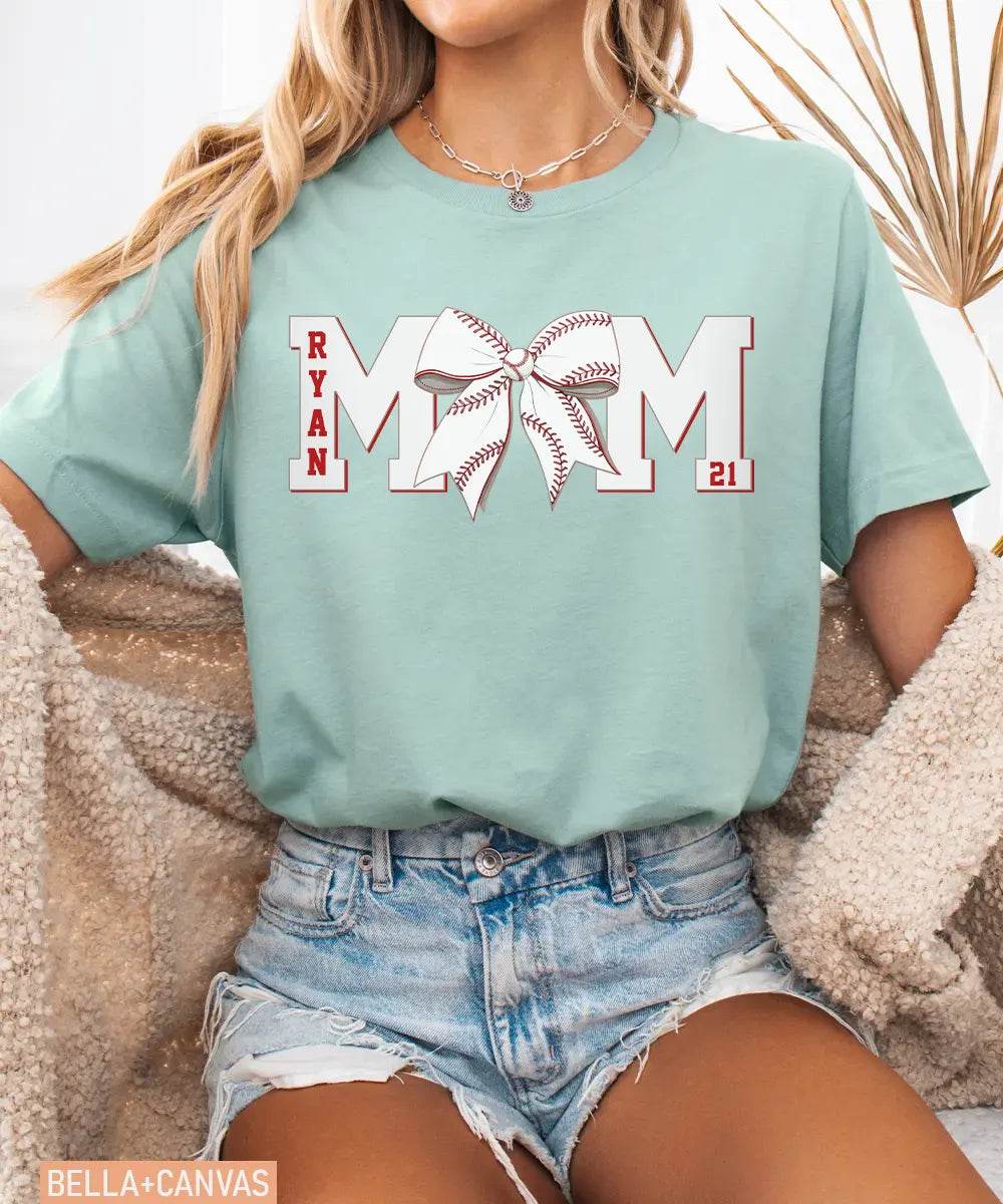 Custom Baseball T-Shirt – Personalized Player Name & Number Tee - Woven Mama