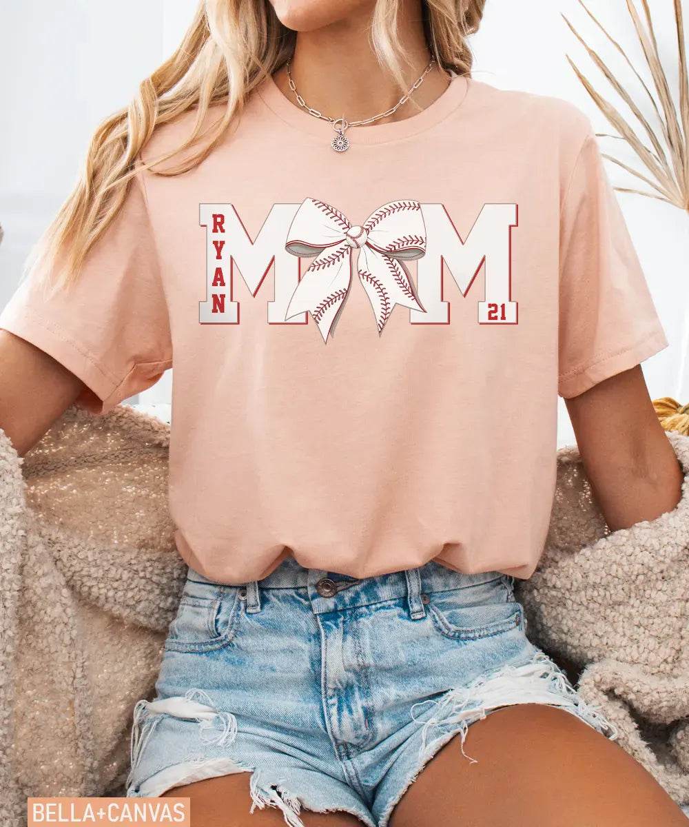 Custom Baseball T-Shirt – Personalized Player Name & Number Tee - Woven Mama