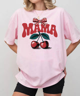 Mama T-Shirt – Sweet Cherry Coquette Comfort Colors Tee for Moms - Woven Mama