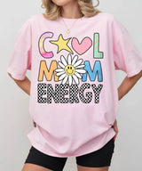 Cool Mom Energy T-Shirt – Trendy Mom Comfort Colors Tee - Woven Mama