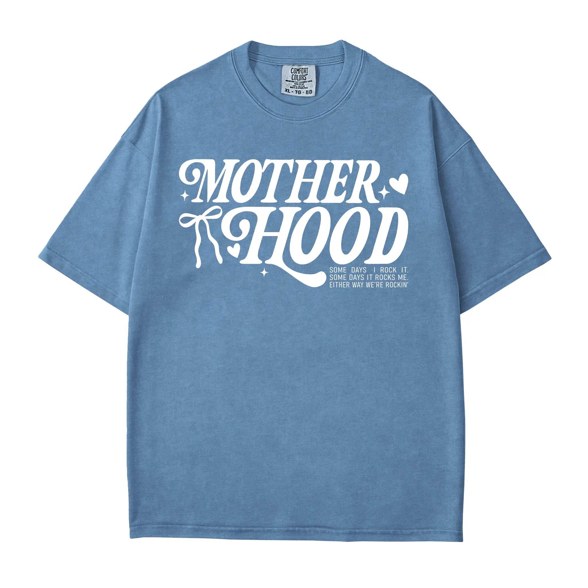 Motherhood “Some Days I Rock It…” T-Shirt – Comfort Colors Funny Mom Life Tee - Woven Mama