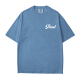 Tired Comfort Colors® T-Shirt – Minimalist Pocket Print Mom Shirt - Woven Mama