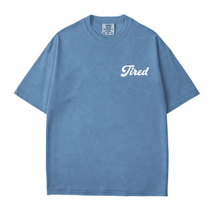 Tired Comfort Colors® T-Shirt – Minimalist Pocket Print Mom Shirt - Woven Mama