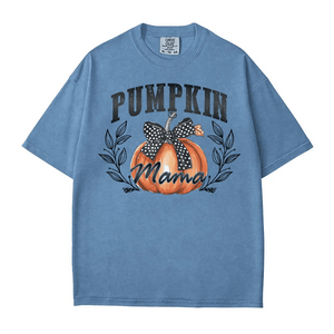 Pumpkin Mama Comfort Colors T-Shirt & Crewneck Sweatshirt – Fall Mom Graphic Tee - Woven Mama