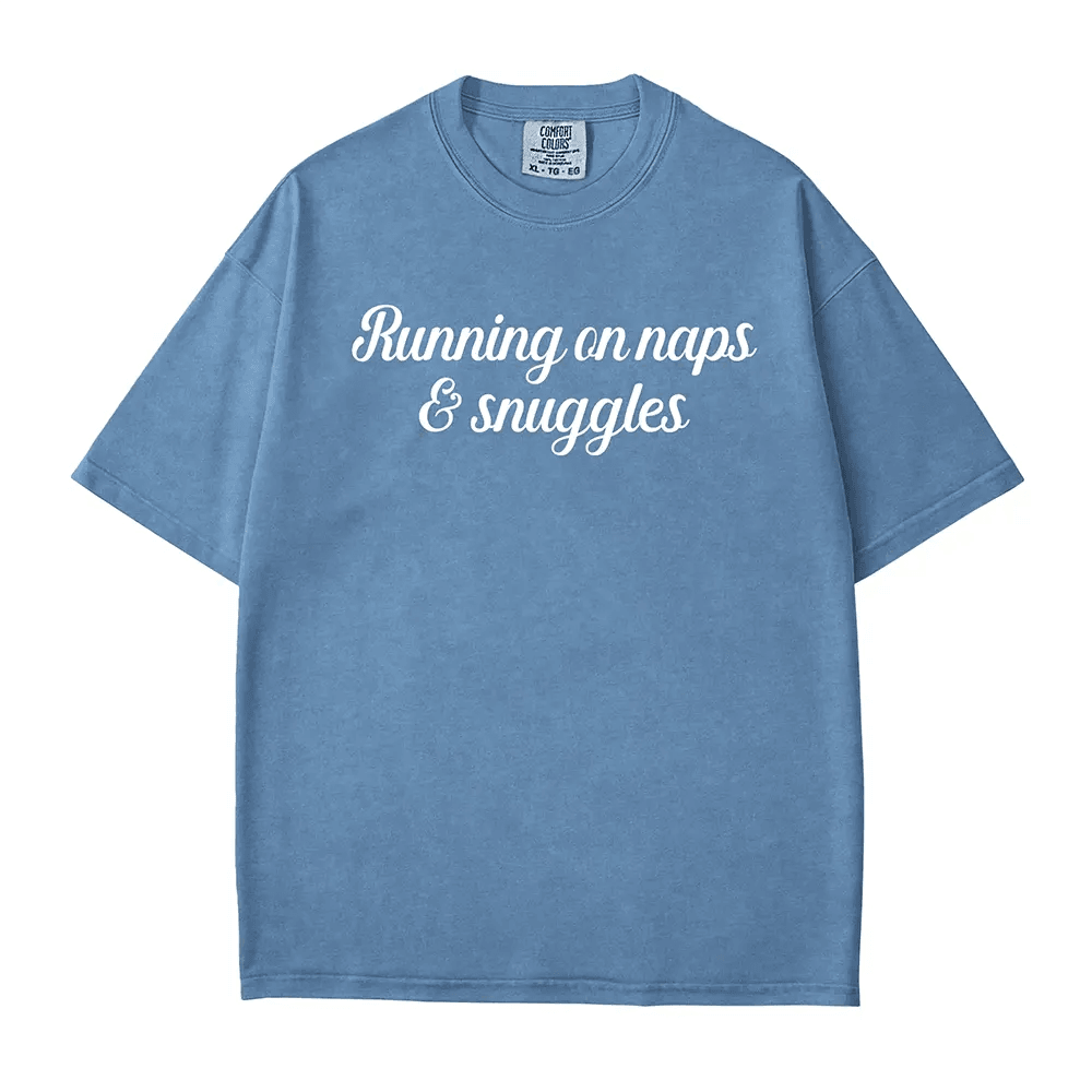 Running on Naps & Snuggles Comfort Colors® T-Shirt - Woven Mama