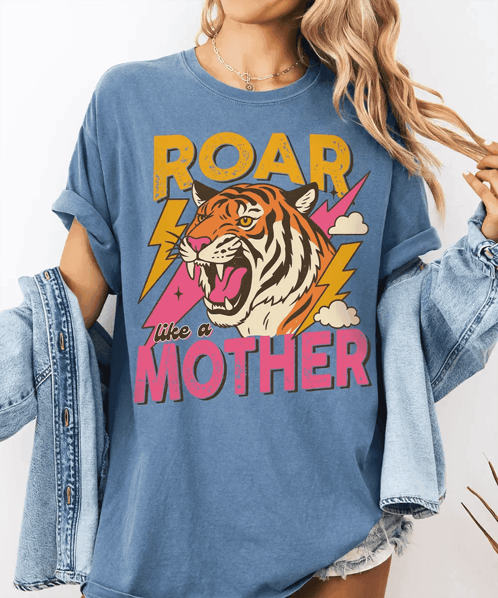 Roar Like a Mother Comfort Colors® T-Shirt - Woven Mama