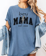 Custom Boy Mama T-Shirt – Personalized Year “Est.” Comfort Colors® Tee - Woven Mama