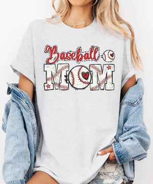 Baseball Mom T-Shirt or Sweatshirt – Cute Game Day Outfit for Sports Moms - Woven Mama