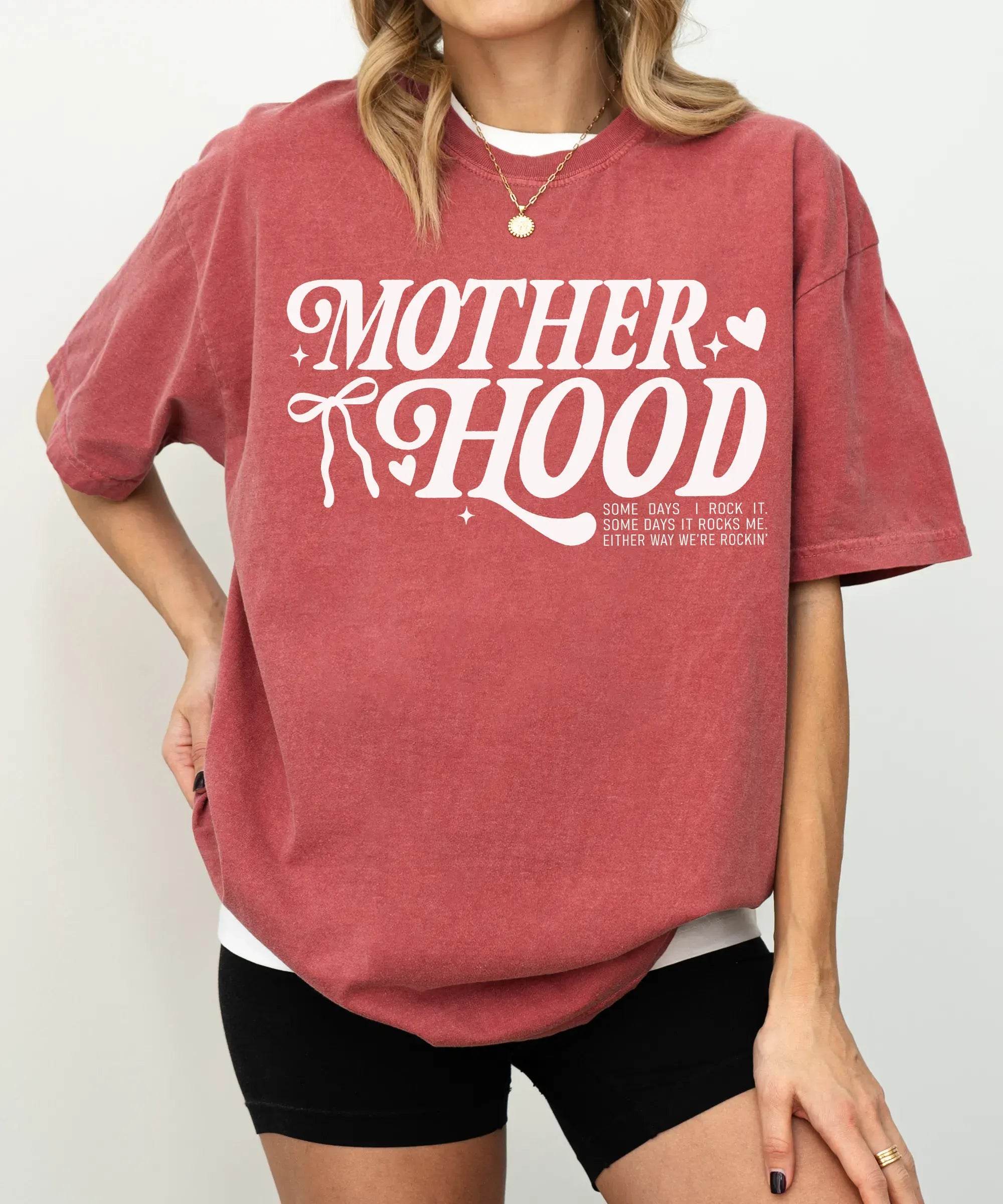 Motherhood “Some Days I Rock It…” T-Shirt – Comfort Colors Funny Mom Life Tee - Woven Mama