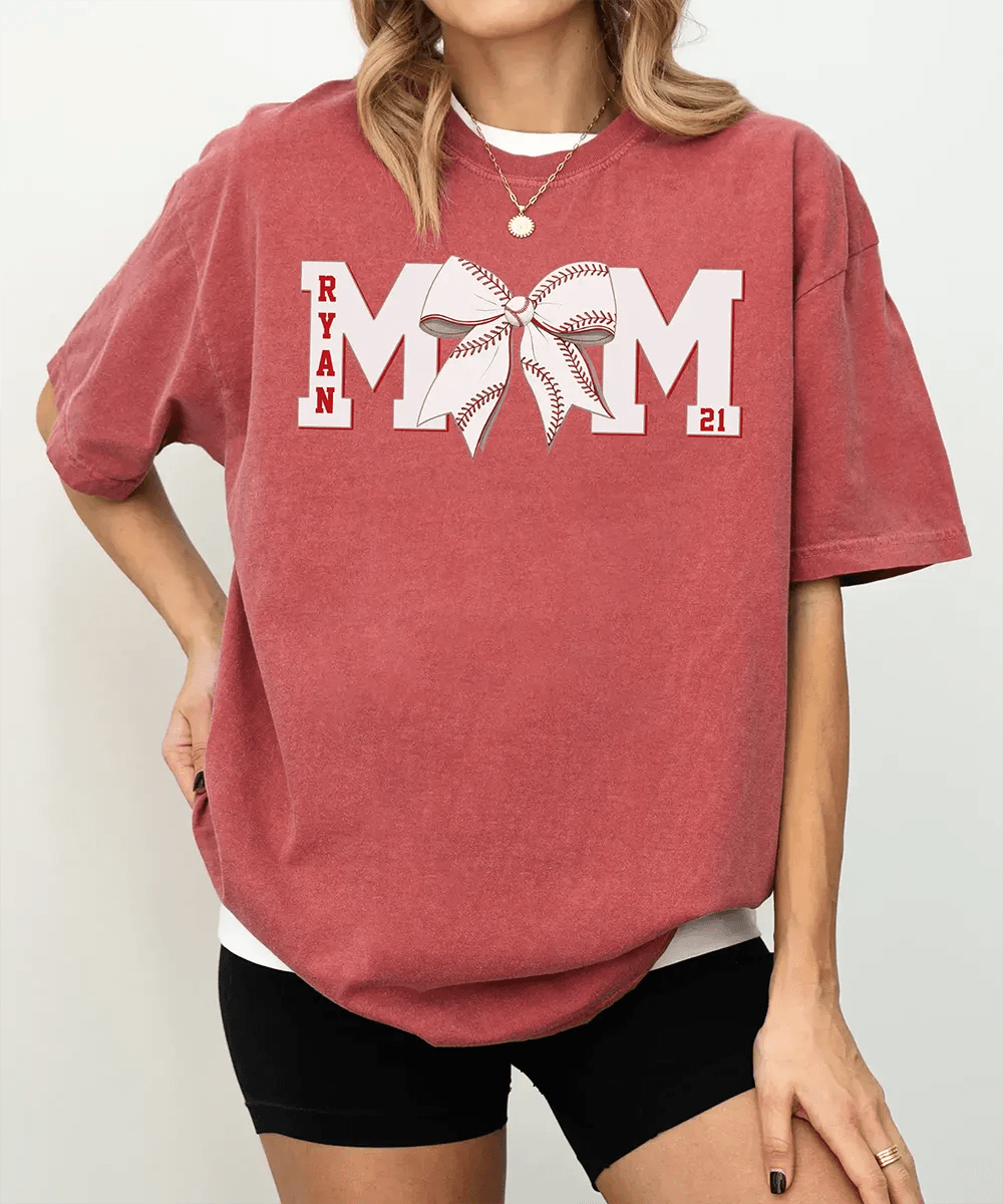 Custom Baseball T-Shirt – Personalized Player Name & Number Tee - Woven Mama