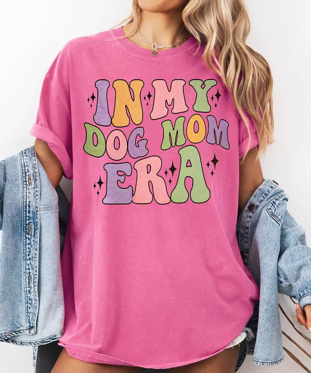 In My Dog Mom Era Comfort Colors® T-Shirt – Retro Pet Mom Shirt - Woven Mama