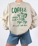 Funny Coffee Lover Club Shirt – Brew First Talk Later T-Shirt or Sweatshirt