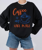 Coffee Is My Safe Place T-Shirt | Cozy Coffee Lover Tee for Moms