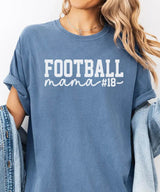 Custom Football Mama Shirt with Player Number – Personalized Game Day Football Mom Shirt - Woven Mama