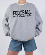 Custom Football Mama Shirt with Player Number – Personalized Game Day Football Mom Shirt