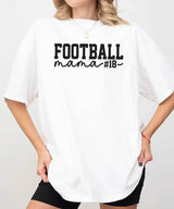 Custom Football Mama Shirt with Player Number – Personalized Game Day Football Mom Shirt - Woven Mama