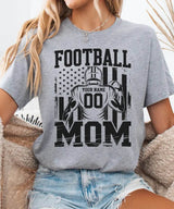 Custom Football Mom Shirt with Player Name & Number – Personalized Game Day Tee or Sweatshirt - Woven Mama