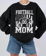 Custom Football Mom Shirt with Player Name & Number – Personalized Game Day Tee or Sweatshirt - Woven Mama