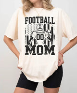 Custom Football Mom Shirt with Player Name & Number – Personalized Game Day Tee or Sweatshirt - Woven Mama
