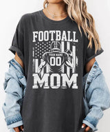 Custom Football Mom Shirt with Player Name & Number – Personalized Game Day Tee or Sweatshirt - Woven Mama