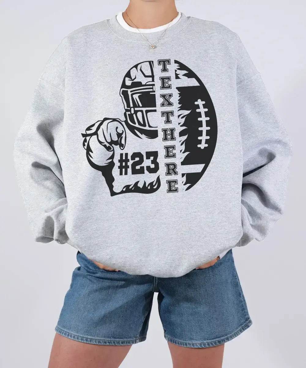 Custom Game Day Shirt with Text & Player Number – Personalized Team Tee or Sweatshirt - Woven Mama