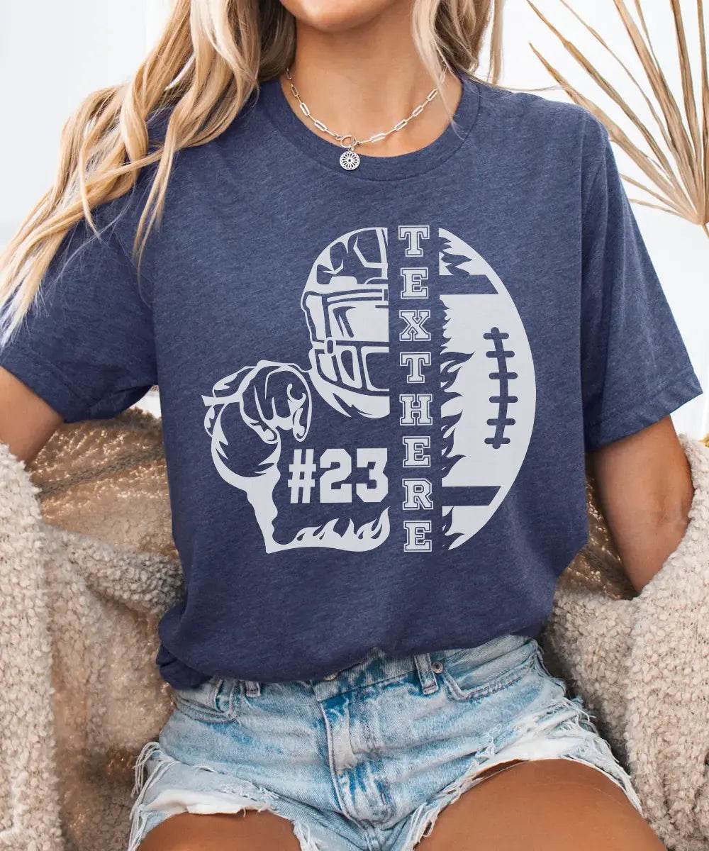 Custom Game Day Shirt with Text & Player Number – Personalized Team Tee or Sweatshirt - Woven Mama