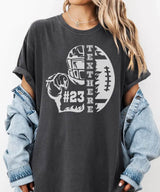 Custom Game Day Shirt with Text & Player Number – Personalized Team Tee or Sweatshirt - Woven Mama