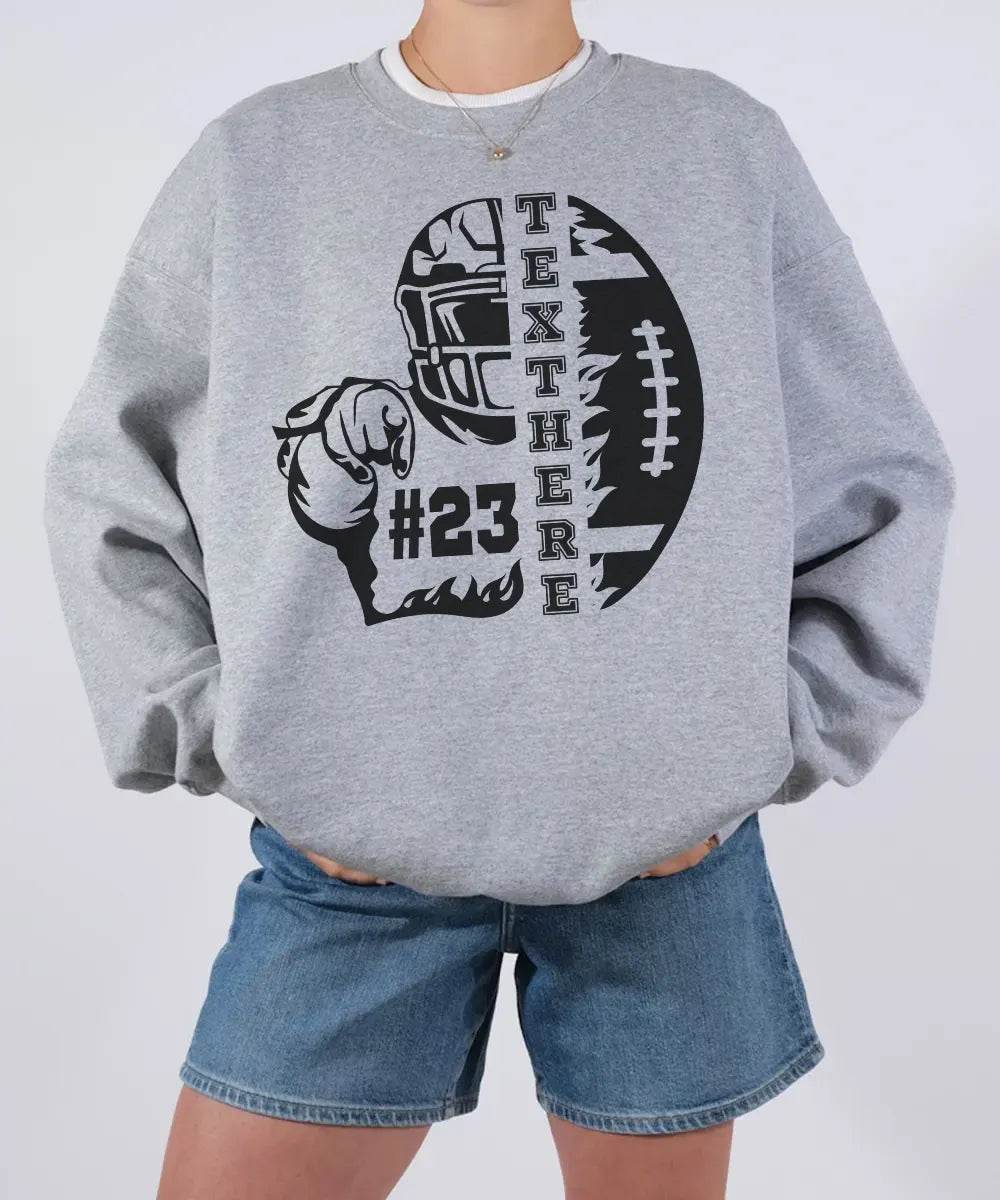 Custom Game Day Shirt with Text & Player Number – Personalized Team Tee or Sweatshirt - Woven Mama