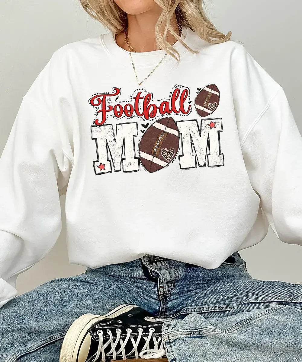 Cute Football Mom Shirt – Trendy Game Day Tee or Sweatshirt for Moms - Woven Mama