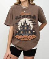 Mama’s Halloweentown Comfort Colors T-Shirt or Crewneck Sweatshirt – Haunted House Pumpkin Halloween Mom Shirt - Woven Mama