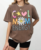 Cool Mom Energy T-Shirt – Trendy Mom Comfort Colors Tee - Woven Mama