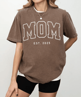Custom MOM Comfort Colors® T-Shirt – Personalized Year “Est.” Tee - Woven Mama