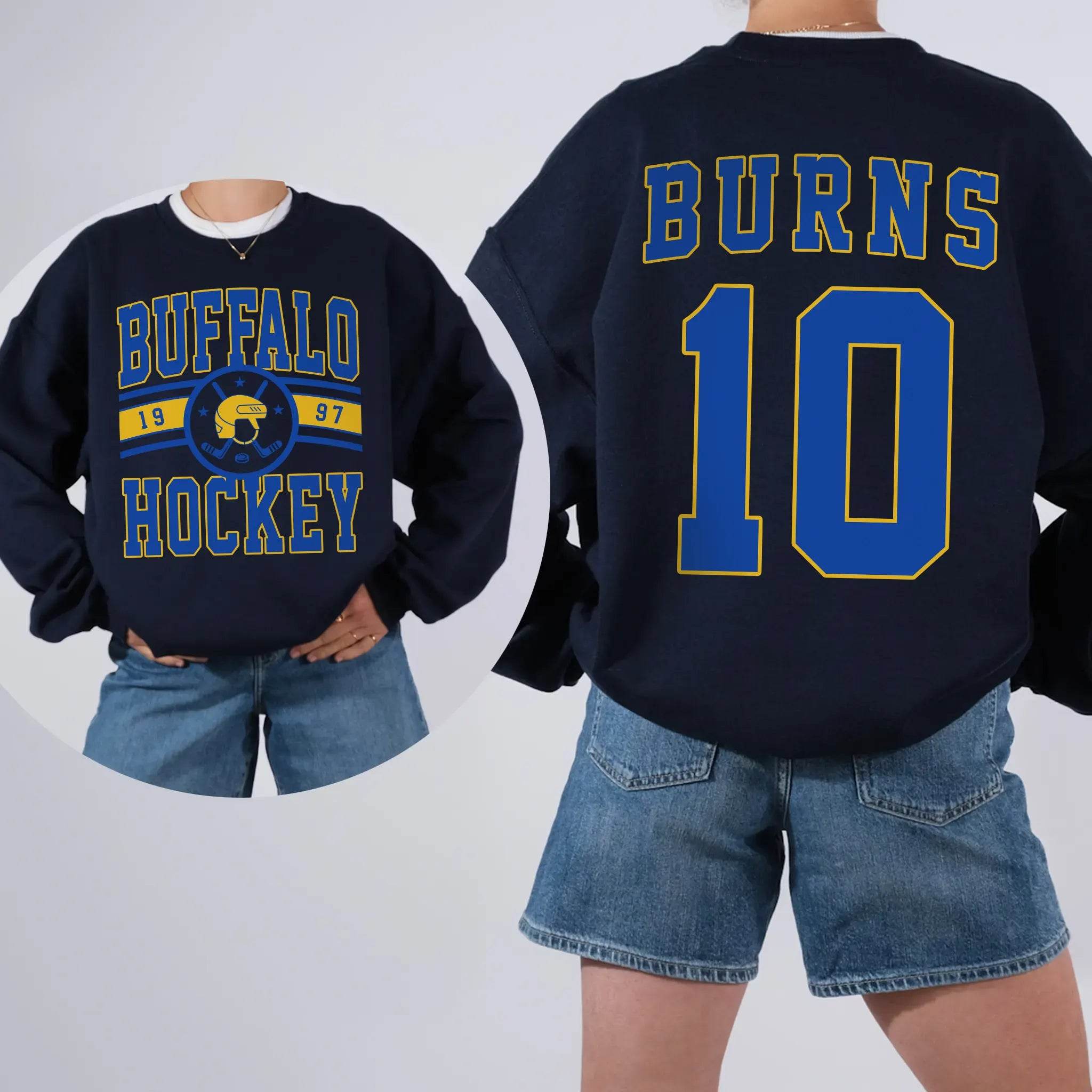 Custom Hockey T-Shirt or Sweatshirt – Personalized Team Name, Year, Player Name & Number - Woven Mama
