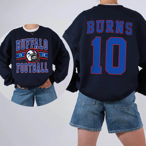 Custom Football T-Shirt or Sweatshirt – Personalized Team Name, Year, Player Name & Number - Woven Mama