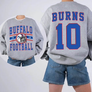 Custom Football T-Shirt or Sweatshirt – Personalized Team Name, Year, Player Name & Number - Woven Mama