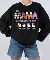 Custom Halloween Mama Comfort Colors T-Shirt or Crewneck Sweatshirt – This Mama Loves Her Spooky Crew - Woven Mama