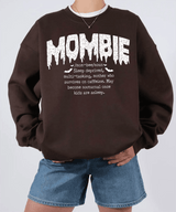 Mombie Comfort Colors® T-Shirt or Crewneck Sweatshirt – Funny Mom Halloween Shirt - Woven Mama