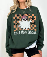 Cool Mom Ghost Halloween Comfort Colors T-Shirt or Sweatshirt – Funny Spooky Season Shirt - Woven Mama