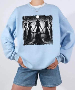 Mama Coven Halloween Comfort Colors T-Shirt or Crewneck Sweatshirt – Witchy Mom Shirt - Woven Mama