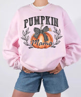 Pumpkin Mama Comfort Colors T-Shirt & Crewneck Sweatshirt – Fall Mom Graphic Tee - Woven Mama