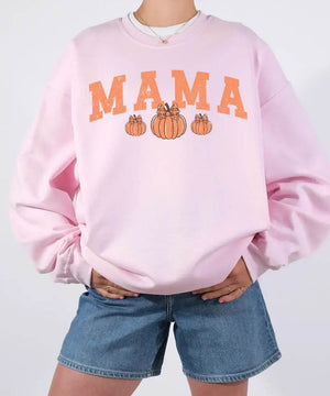 Pumpkin MAMA Halloween Comfort Colors T-Shirt or Crewneck Sweatshirt - Woven Mama