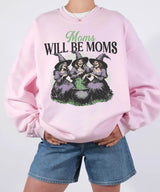 Moms Will Be Moms Comfort Colors T-Shirt or Crewneck Sweatshirt – Witchy Halloween Mom Shirt - Woven Mama