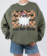 Cool Mom Ghost Halloween Comfort Colors T-Shirt or Sweatshirt – Funny Spooky Season Shirt - Woven Mama