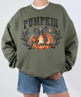 Pumpkin Mama Comfort Colors T-Shirt & Crewneck Sweatshirt – Fall Mom Graphic Tee - Woven Mama