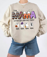 Custom Halloween Mama Comfort Colors T-Shirt or Crewneck Sweatshirt – This Mama Loves Her Spooky Crew - Woven Mama