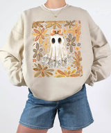 Floral Ghost Mama Halloween Comfort Colors T-Shirt or Sweatshirt – Retro Fall Spooky Season Shirt - Woven Mama