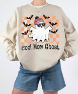 Cool Mom Ghost Halloween Comfort Colors T-Shirt or Sweatshirt – Funny Spooky Season Shirt - Woven Mama