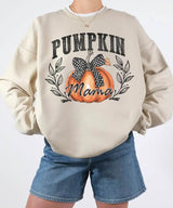 Pumpkin Mama Comfort Colors T-Shirt & Crewneck Sweatshirt – Fall Mom Graphic Tee - Woven Mama