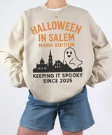 Halloween in Salem Mama Edition Comfort Colors® T-Shirt or Crewneck Sweatshirt - Woven Mama